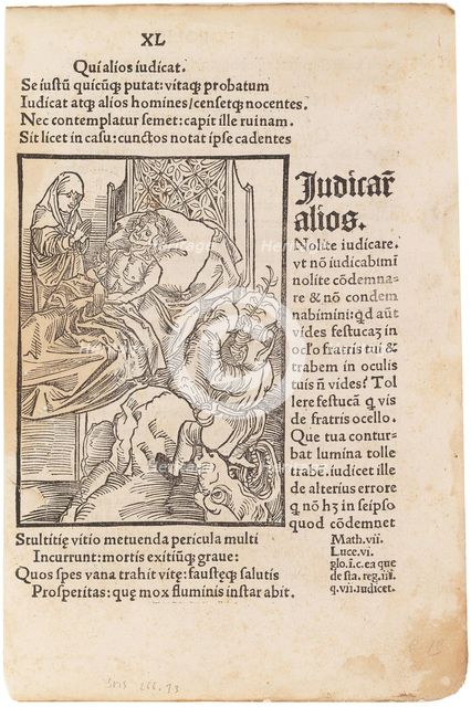 Illustration to the book "Ship of Fools" by Sebastian Brant, 1494. Creator: Dürer, Albrecht (1471-1528).