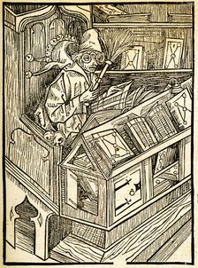 Illustration to the book Ship of Fools by Sebastian Brant, 1497