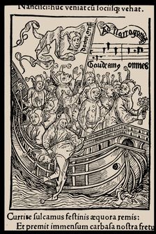 Illustration to the book "Ship of Fools" by Sebastian Brant, 1497. Creator: Anonymous