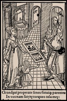 Illustration to the book "Ship of Fools" by Sebastian Brant, 1497. Creator: Anonymous