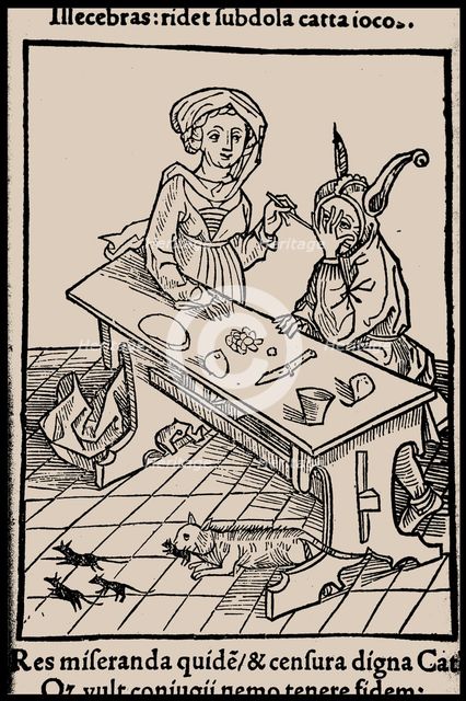 Illustration to the book "Ship of Fools" by Sebastian Brant, 1497. Creator: Anonymous.
