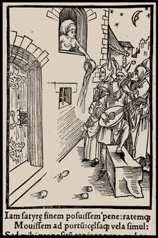 Illustration to the book "Ship of Fools" by Sebastian Brant, 1497. Creator: Anonymous