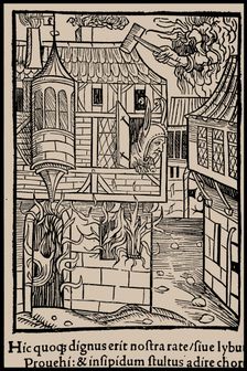 Illustration to the book "Ship of Fools" by Sebastian Brant, 1497. Creator: Anonymous