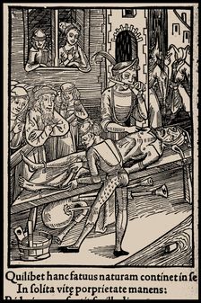 Illustration to the book "Ship of Fools" by Sebastian Brant, 1497. Creator: Anonymous