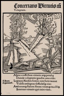 Illustration to the book "Ship of Fools" by Sebastian Brant, 1497. Creator: Anonymous