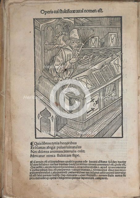 Illustration to the book "Ship of Fools" by Sebastian Brant, 1513. Creator: Anonymous.