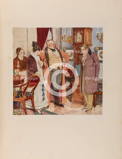 Illustration to the comedy Woe from Wit by Alexander Griboyedov, 1913.