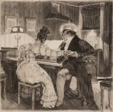 Illustration to the comedy Woe from Wit by Alexander Griboyedov, 1913