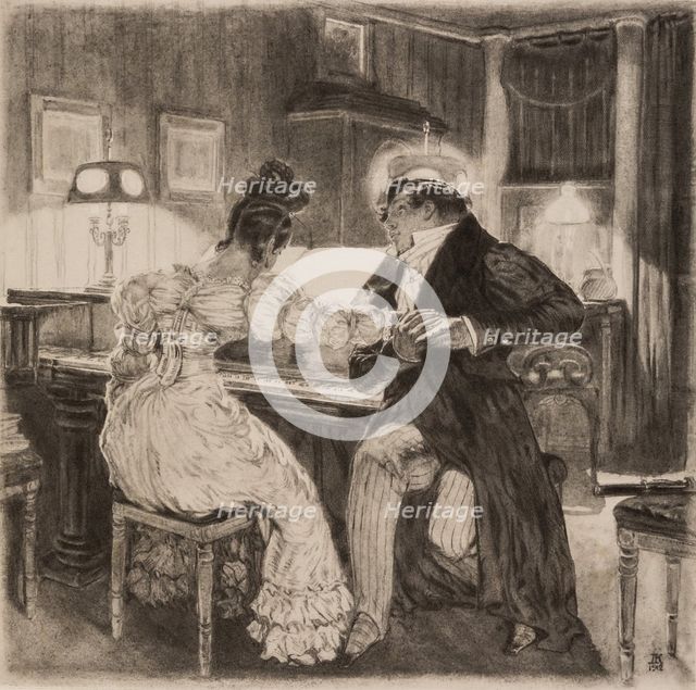 Illustration to the comedy Woe from Wit by Alexander Griboyedov, 1913.