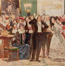 Illustration to the comedy Woe from Wit by Alexander Griboyedov, 1913