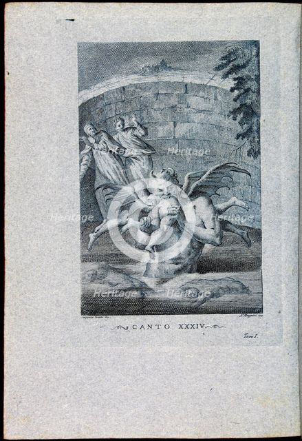 Illustration to the Divine Comedy by Dante Alighieri (Venezia, Antonio Zatta, 1757), 1757.