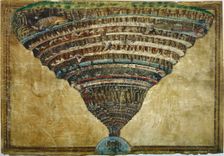 Illustration to the Divine Comedy by Dante Alighieri (Abyss of Hell), 1480-1490. Artist: Botticelli, Sandro (1445-1510)