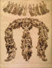Illustration to the Divine Comedy by Dante Alighieri (Paradiso canto XVIII). Artist: Scaramuzza, Francesco (1803-1886)
