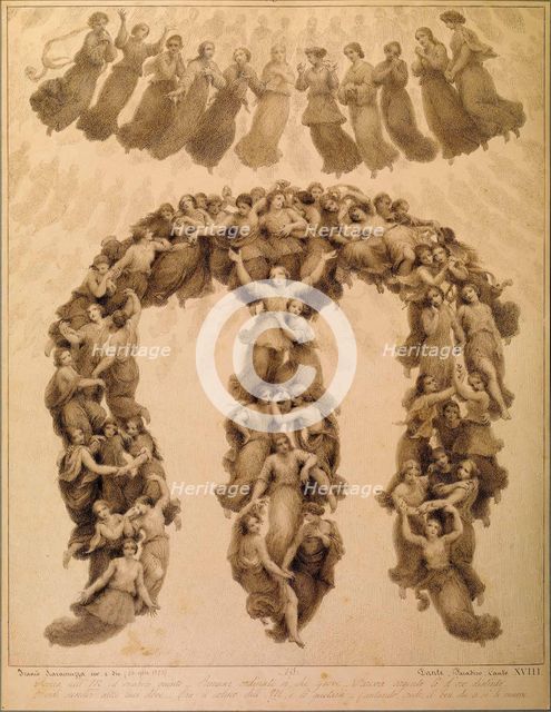 Illustration to the Divine Comedy by Dante Alighieri (Paradiso canto XVIII). Artist: Scaramuzza, Francesco (1803-1886)