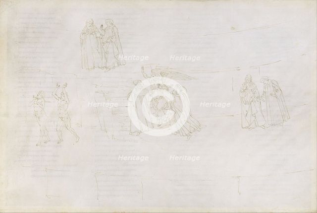 Illustration to the Divine Comedy by Dante Alighieri (Purgatorio 17), 1480-1490. Artist: Botticelli, Sandro (1445-1510)