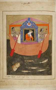 Illustration to the epic poem The Knight in the Panther's Skin by Shota Rustaveli, 18th century. Artist: Tseretliseuli, E. Ts. (active 18th century)