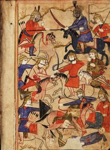 Illustration to the epic poem The Knight in the Panther's Skin by Shota Rustaveli, 17th century