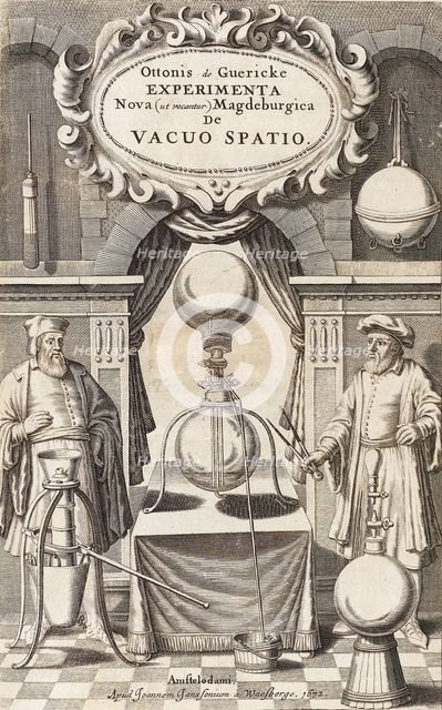Illustration to the first edition of Experimenta Nova von Otto von Guericke, 1672.