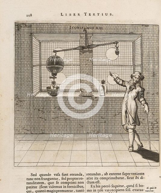 Illustration to the first edition of Experimenta Nova von Otto von Guericke, 1672.