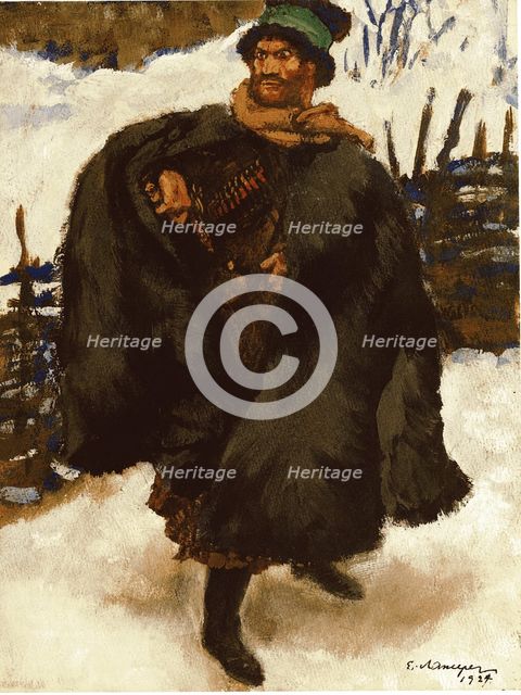 Illustration to the novel Hadji Murad by Leo Tolstoy, 1924. Artist: Lanceray (Lansere), Evgeny Evgenyevich (1875-1946)