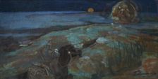 Illustration to the poem Ruslan and Lyudmila by A. Pushkin