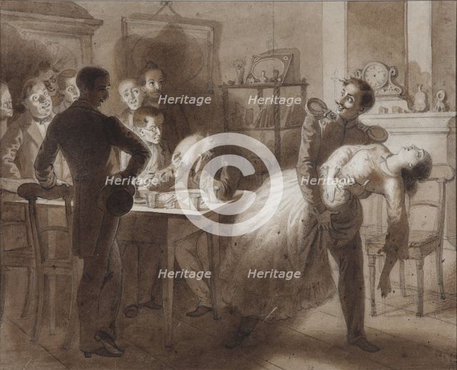 Illustration to the poem The Tambov Treasurer's Wife by M. Lermontov, 1862. Artist: Flavitski, Konstantin Dmitrievich (1830-1866)