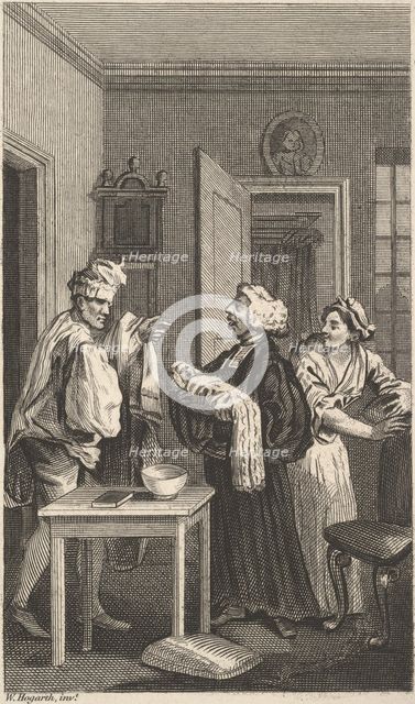 Illustration to "Tristram Shandy," Volume 4, 19th century. Creator: Unknown.