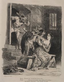 Illustrations for Faust: Faust in the prison of Marguerite, 1828. Creator: Eugène Delacroix (French, 1798-1863); Chez Ch. Motte, Éditeur, distributed by Chez Sautelet, Libraire