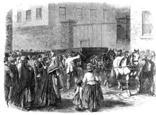 Illustrations of the Flood at Sheffield: burial of the unclaimed dead, 1864. Creator: Unknown