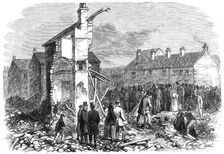 Illustrations of the Flood at Sheffield: searching for the dead at Malin Bridge, 1864. Creator: Unknown
