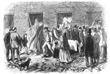 Illustrations of the Flood at Sheffield:...conveying the dead..., Malin Bridge, 1864. Creator: Unknown