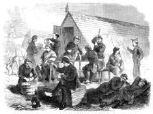 Illustrations of the War in Denmark: barrack life of Danish soldiers: Sunday morning, 1864. Creator: Unknown