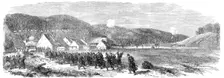 Illustrations of the War in Denmark: fight between the Danes and the Austrians at Veile..., 1864. Creator: Unknown