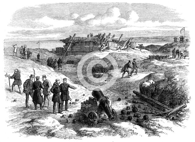 Illustrations of the War in Denmark: interior of No. 4 Redoubt at Düppel, 1864. Creator: Unknown.