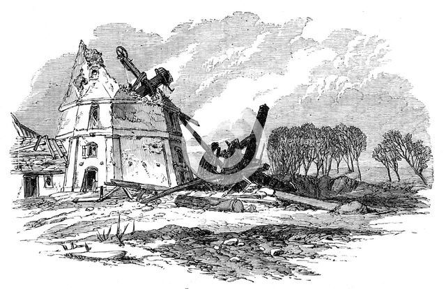 Illustrations of the War in Denmark: the Düppel Windmill in ruins, 1864. Creator: Unknown.
