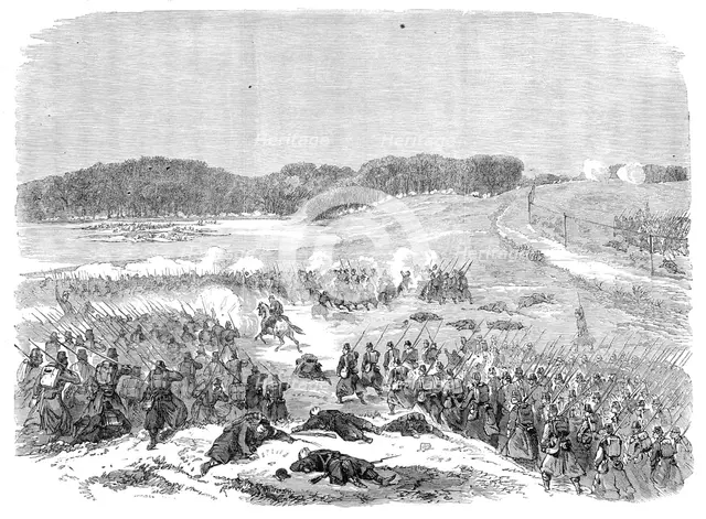 Illustrations of the War in Schleswig by our special artist: the Battle of Oversee, 1864. Creator: Unknown.