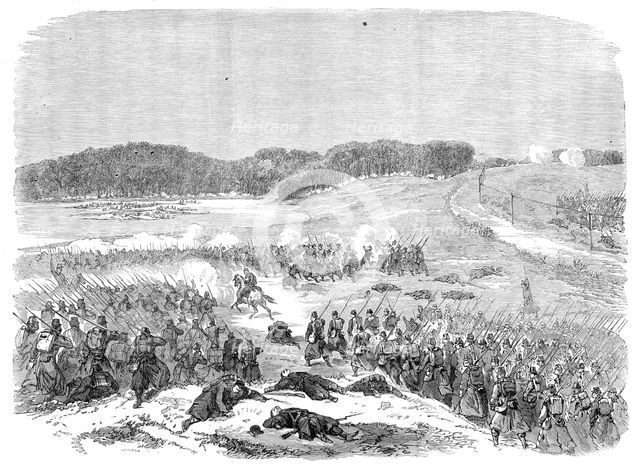 Illustrations of the War in Schleswig by our special artist: the Battle of Oversee, 1864. Creator: Unknown.