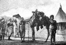 Illustrations of "The Wild Tribes of the Soudan", by F. L. James...: arrival of meat in camp, 1883. Creator: Unknown