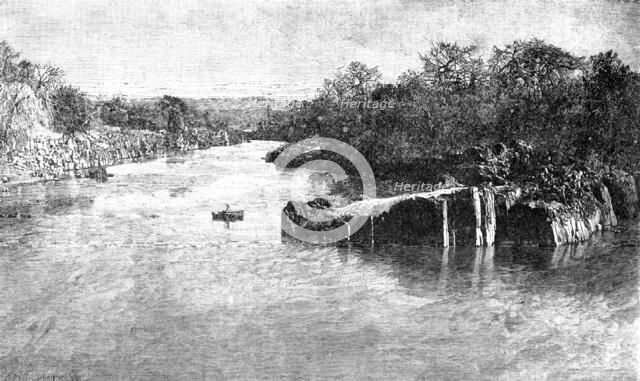 Illustrations of "The Wild Tribes of the Soudan", by F. L. James...: the Settite River, 1883. Creator: E. Heinemann.