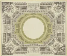 Illusionist view into a drum, 18th century. Creator: Unknown