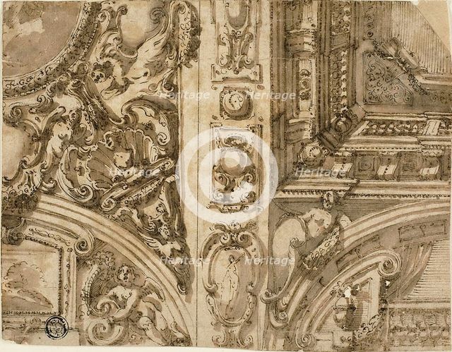 Illusionistic Ceiling Decoration, n.d. Creator: Agostino Mitelli.