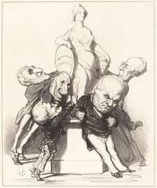 Ils prétendent qu'ils la soutiennent, 1849. Creator: Honore Daumier
