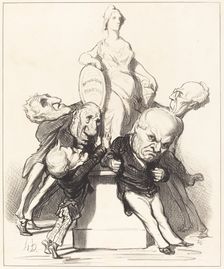 Ils prétendent qu'ils la soutiennent, 1849. Creator: Honore Daumier