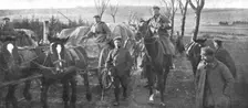 Ils S'en Vont; Convoi conduit par un officier 1918. Creator: Unknown