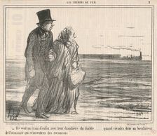 Ils vont un train d'enfer ..., 19th century. Creator: Honore Daumier
