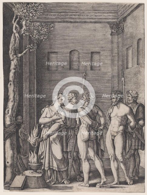 Iphigenia, ca. 1514-36. Creator: Agostino Veneziano.