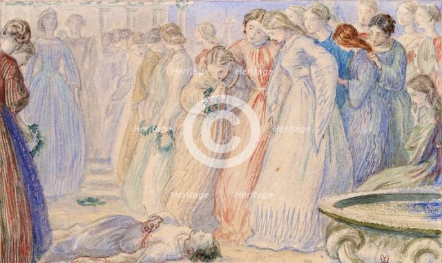 Iphis and Anaxarete, late 19th century. Artist: John Everett Millais.