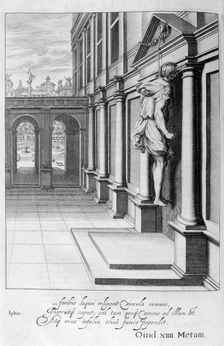 Iphis hangs himself in despair that he could not gain Anaxarete, 1655. Creator: Unknown