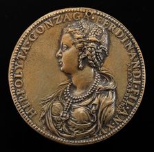 Ippolita Gonzaga, 1535-1563, daughter of Ferrante Gonzaga [obverse], 1551. Creator: Leone Leoni