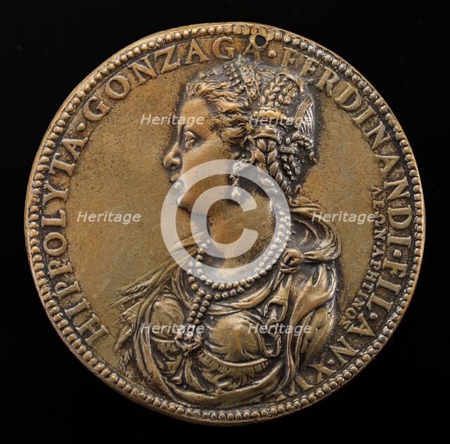 Ippolita Gonzaga, 1535-1563, daughter of Ferrante Gonzaga [obverse], 1551. Creator: Leone Leoni.